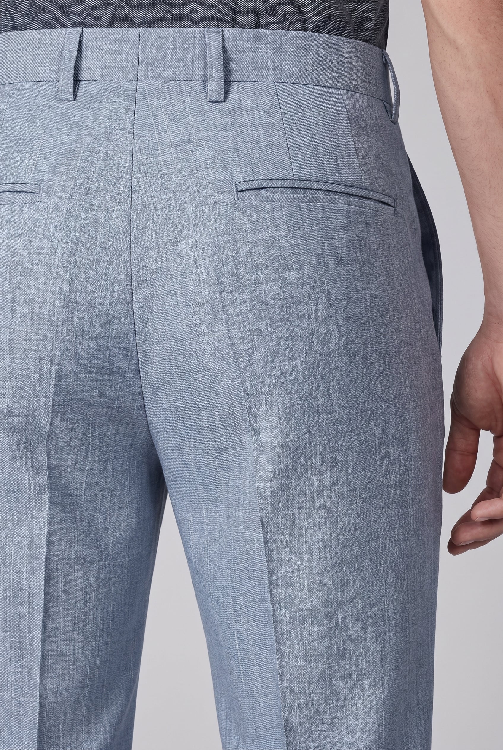 Calça Melange New Aço - close cós traseiro