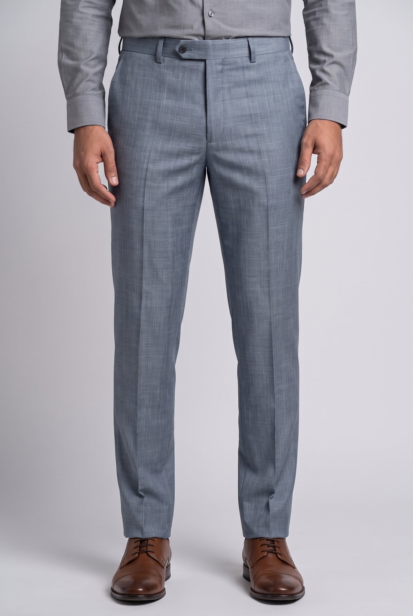 Calça Melange Cinza Médio - modelo frente