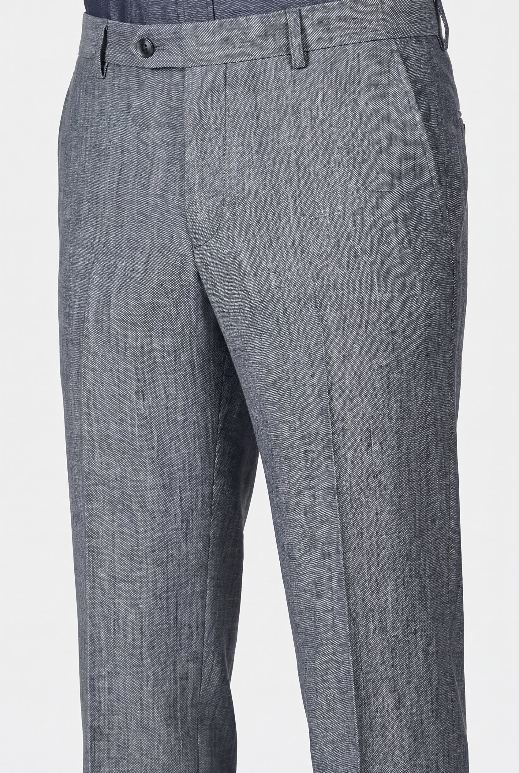 Calça Melange Cinza Médio - close cós frontal
