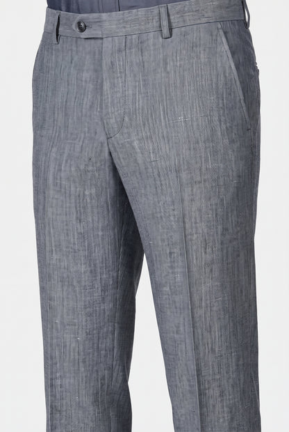 Calça Melange Cinza Médio - close cós frontal
