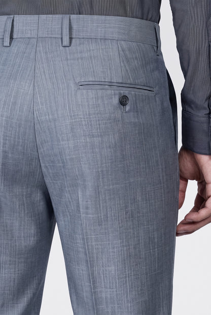Calça Melange Cinza Médio - close cós traseiro