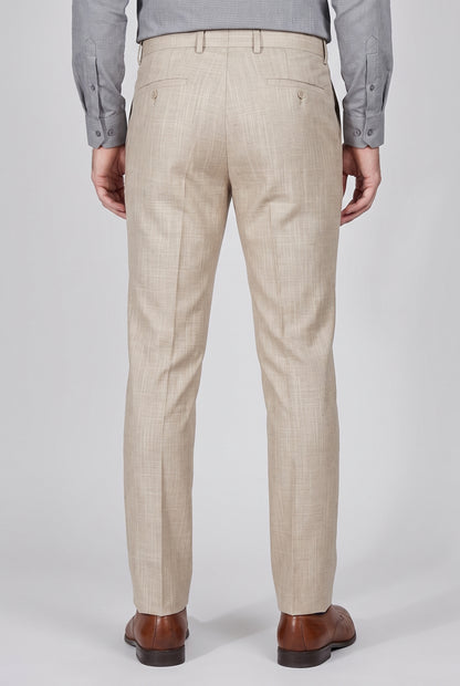 Calça Melange Bege - modelo costas