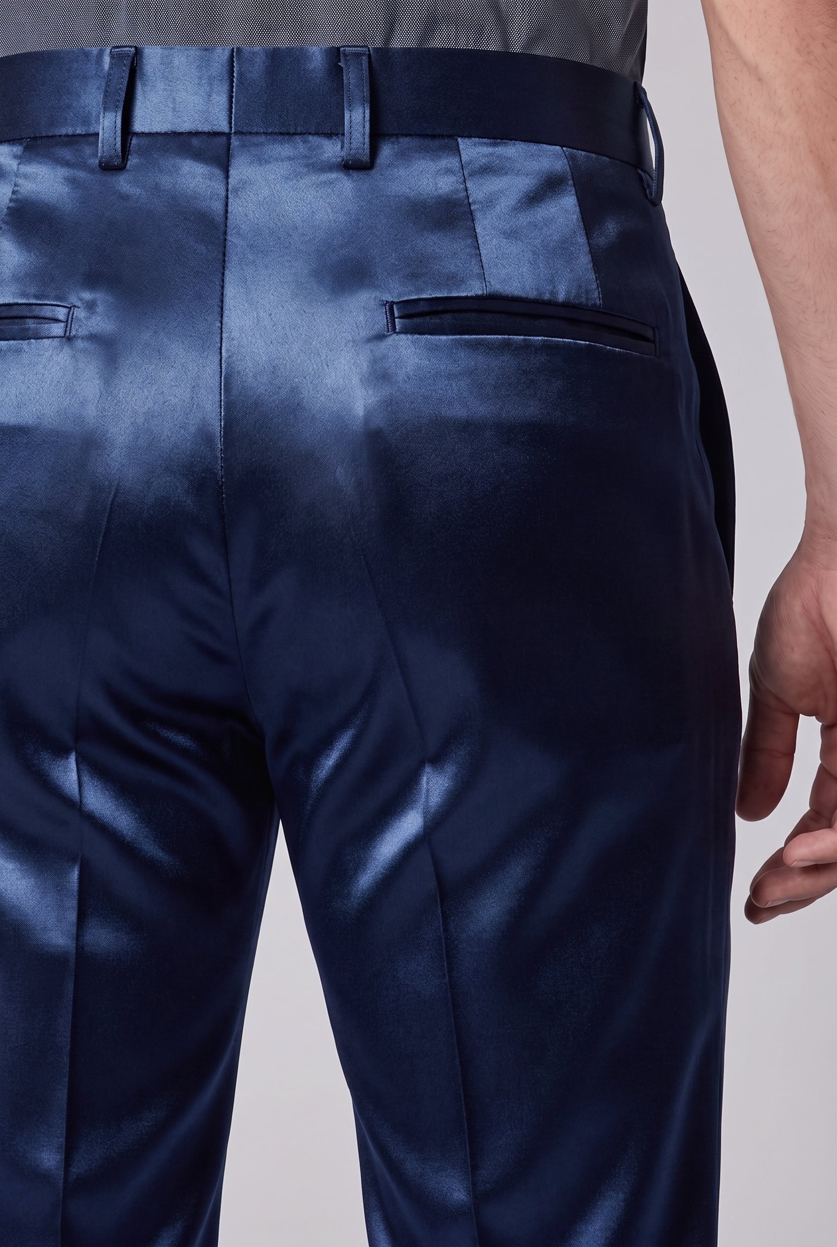 Calça Prada Azul Marinho Plus - close cós traseiro