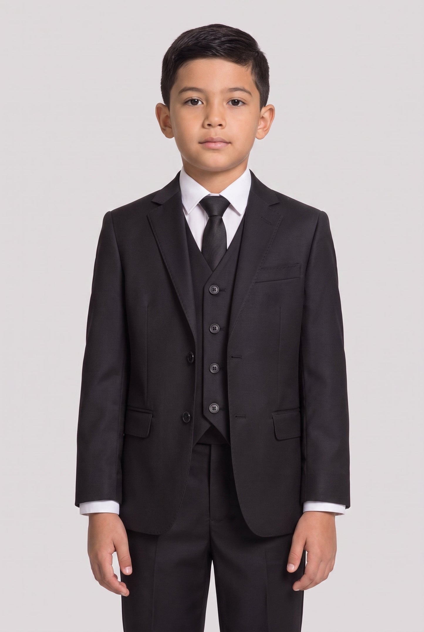 Colete Infantil Slim Italiano Poliviscose - Preto
