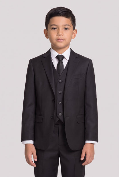 Colete Infantil Slim Italiano Poliviscose - Preto
