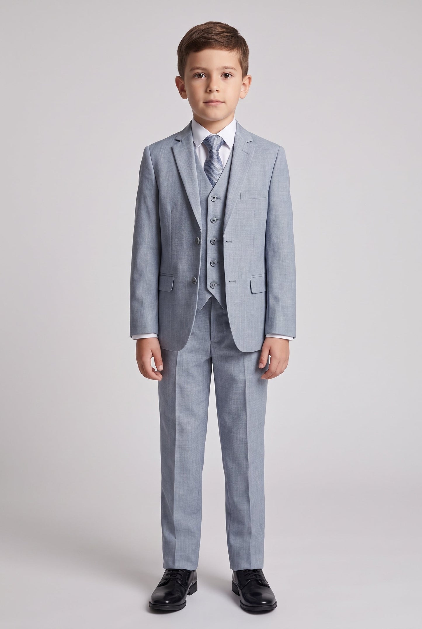 Colete Infantil Slim Italiano Melange - New Aço
