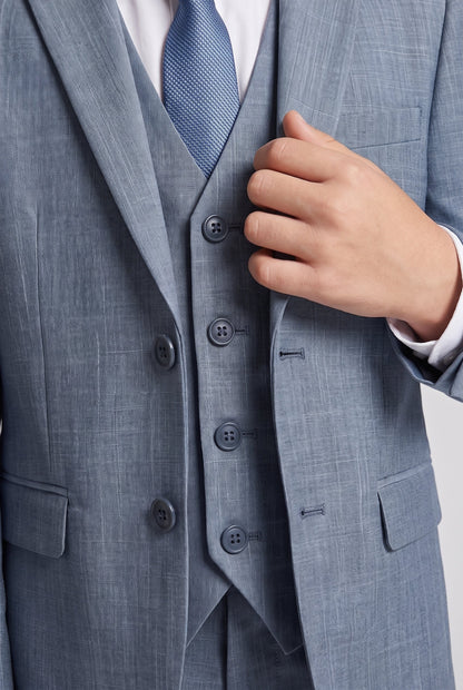 Blazer Infantil Slim Italiano Melange - Cinza Médio