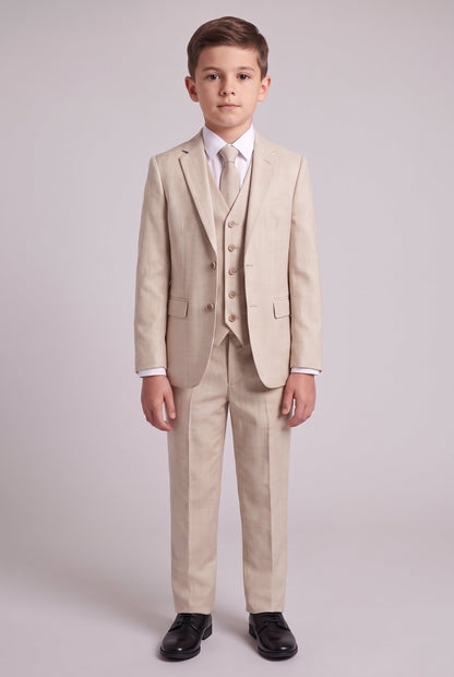 Colete Infantil Slim Italiano Melange - Bege