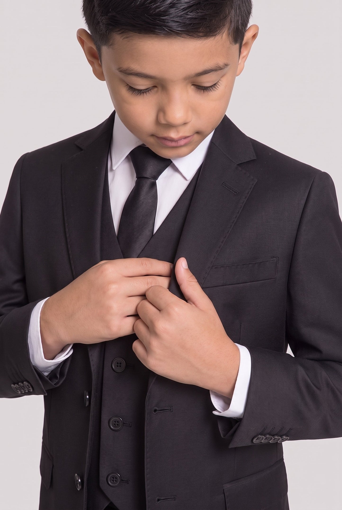 Colete Infantil Slim Italiano Poliviscose - Preto
