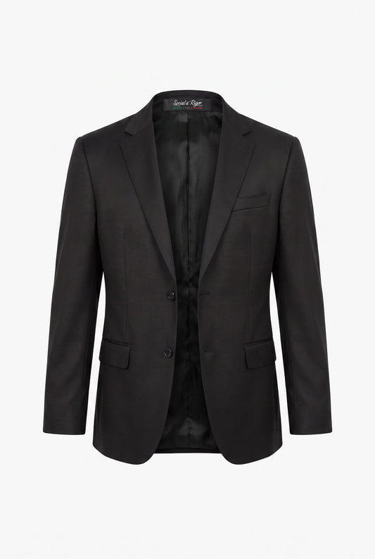 Blazer Infantil Slim Italiano Poliviscose - Preto