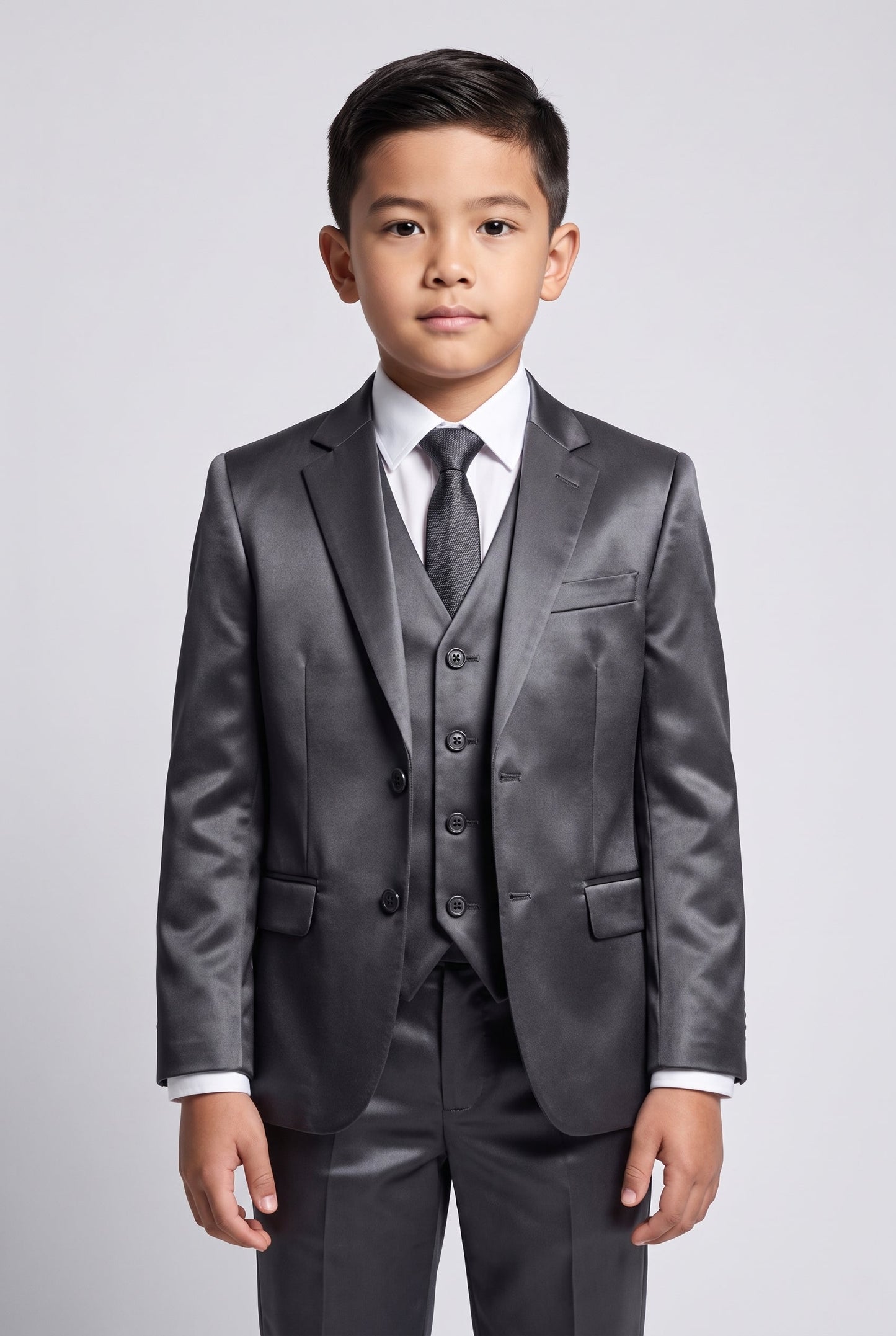Colete Infantil Slim Italiano Poliviscose - Chumbo