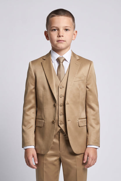 Blazer Infantil Slim Italiano Poliviscose - Cáqui