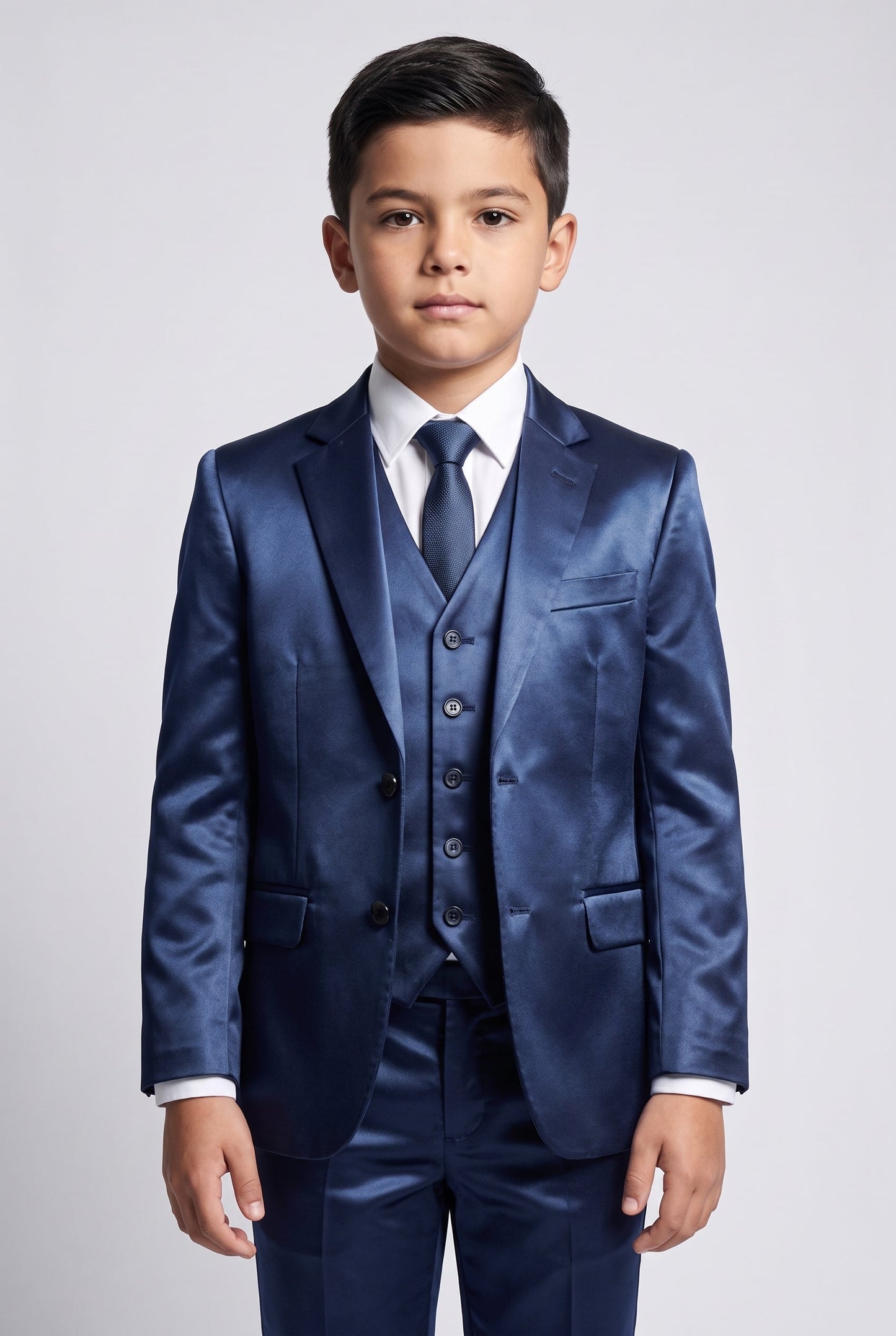 Blazer Infantil Slim Italiano Poliviscose - Azul Índico