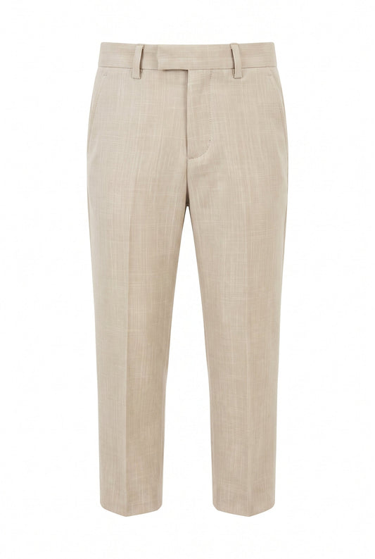 Calça Infantil Slim Italiano Melange - Bege