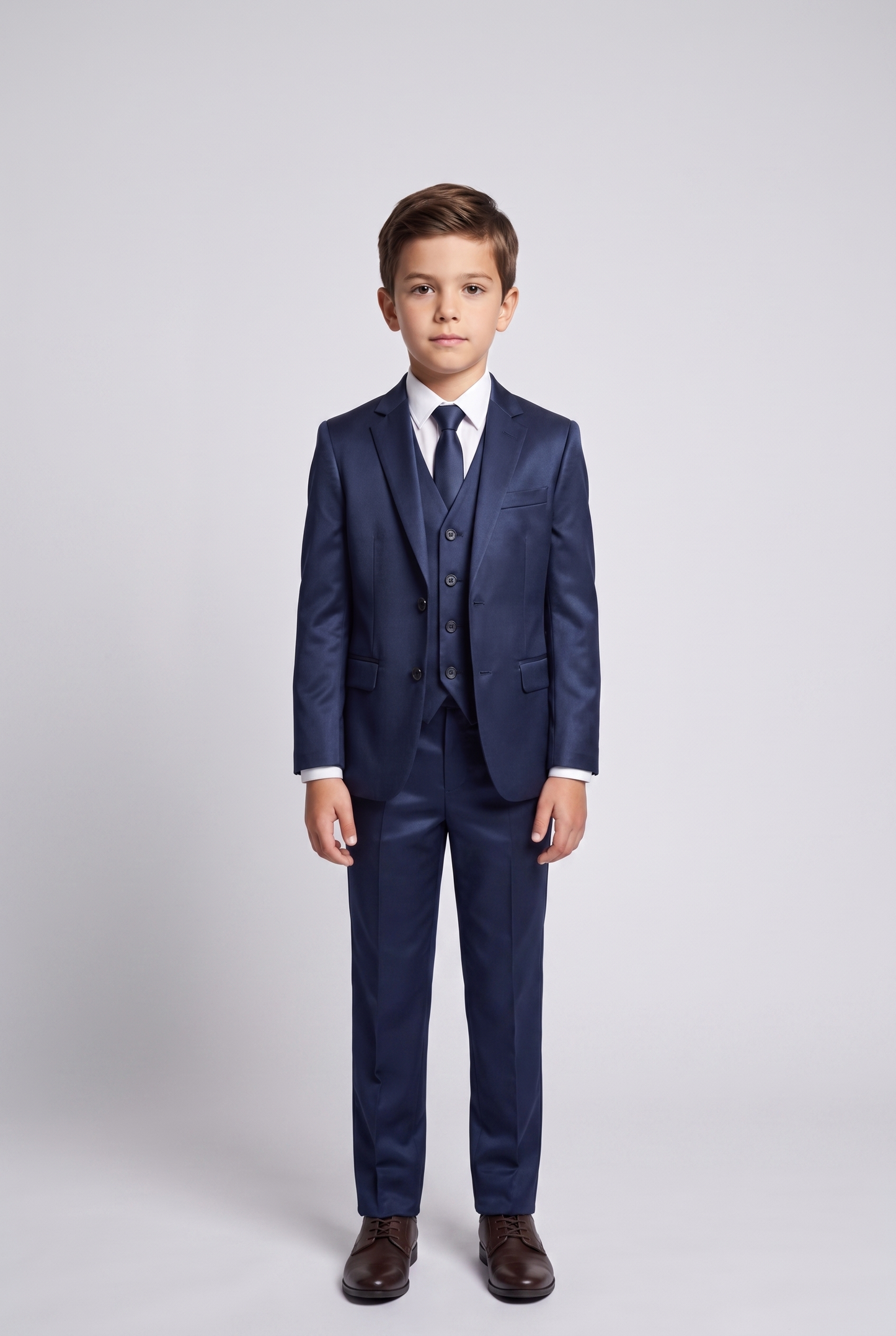 Colete Infantil Slim Italiano Poliviscose - Azul Marinho