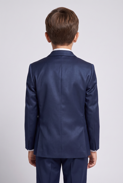 Blazer Infantil Slim Italiano Poliviscose - Azul Marinho