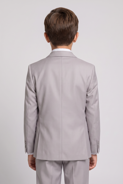 Blazer Infantil Slim Italiano Poliviscose - Cinza Claro