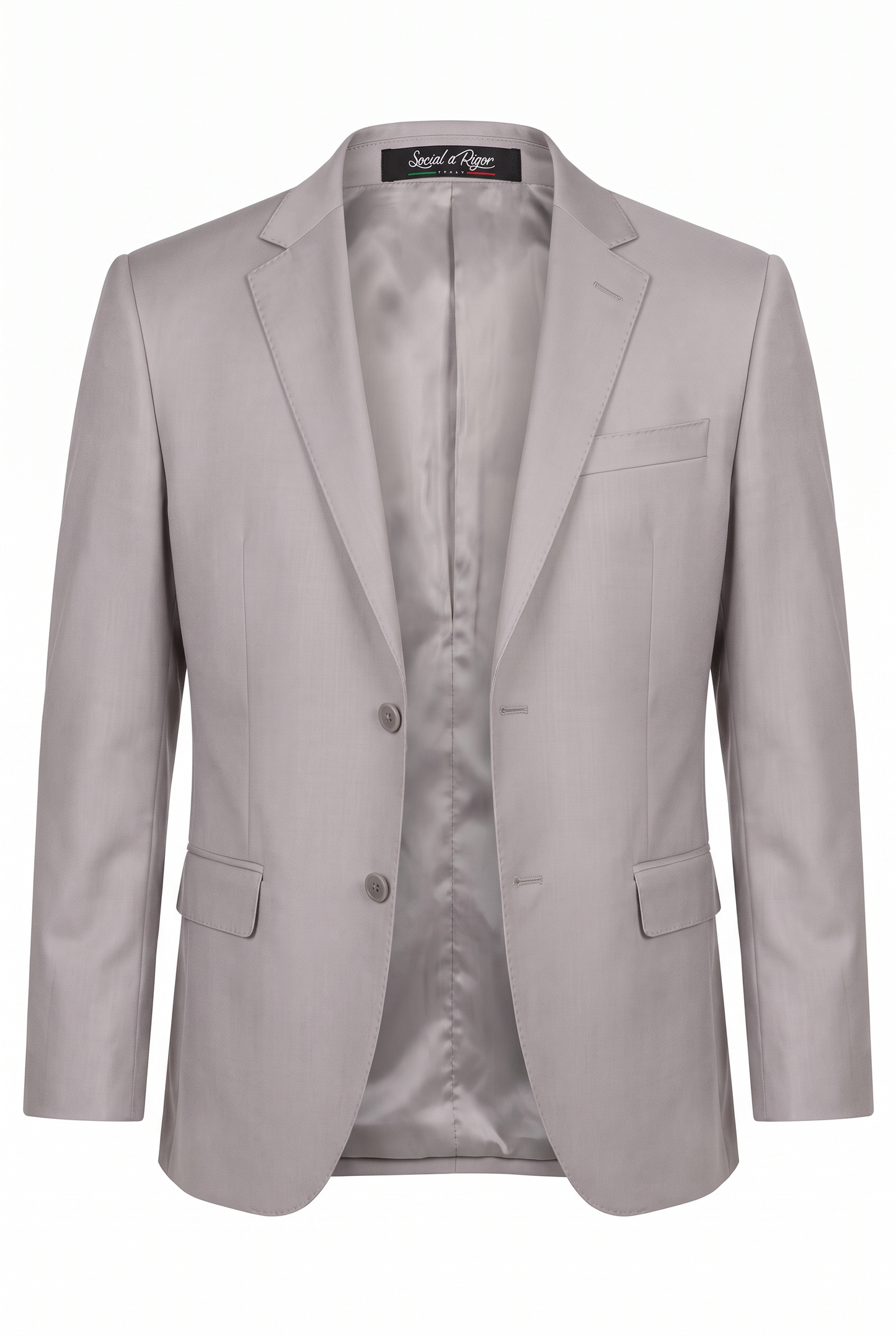 Blazer Infantil Slim Italiano Poliviscose - Cinza Claro