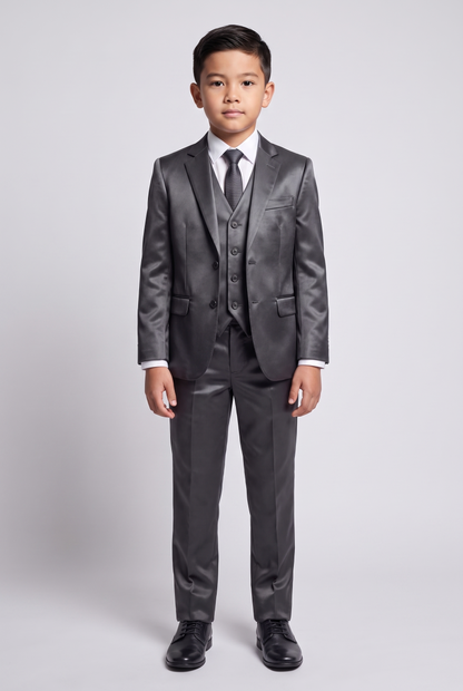 Colete Infantil Slim Italiano Poliviscose - Chumbo