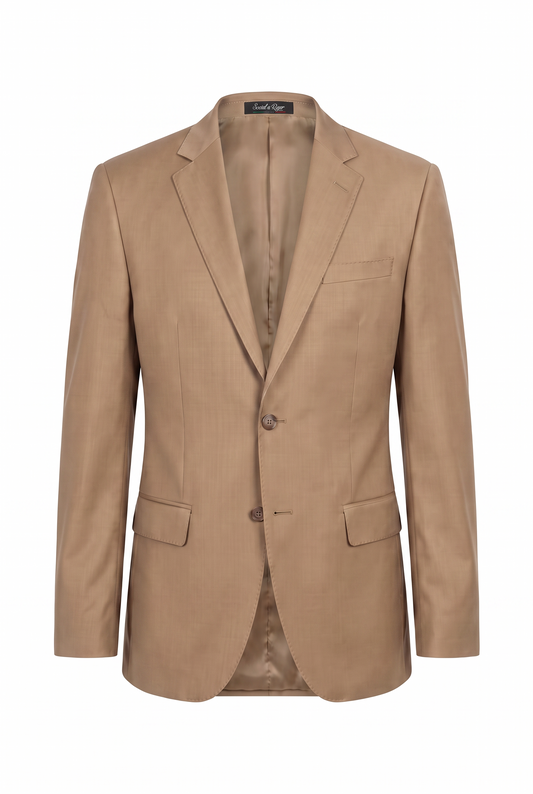 Blazer Infantil Slim Italiano Poliviscose - Cáqui
