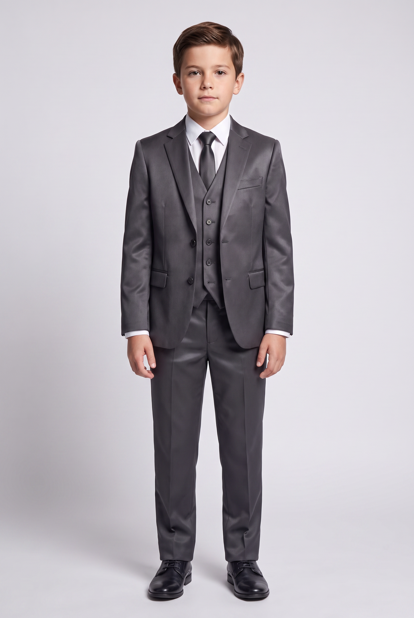 Colete Infantil Slim Italiano Poliviscose - Grafite
