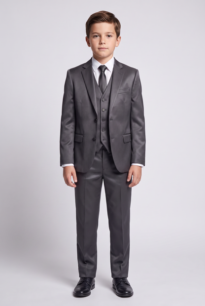 Colete Infantil Slim Italiano Poliviscose - Grafite