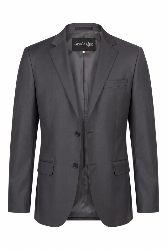 Blazer Infantil Slim Italiano Poliviscose - Grafite