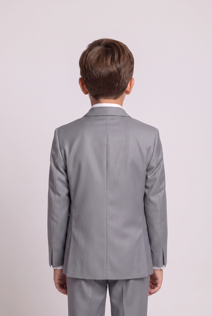 Blazer Infantil Slim Italiano Poliviscose - Cinza Médio