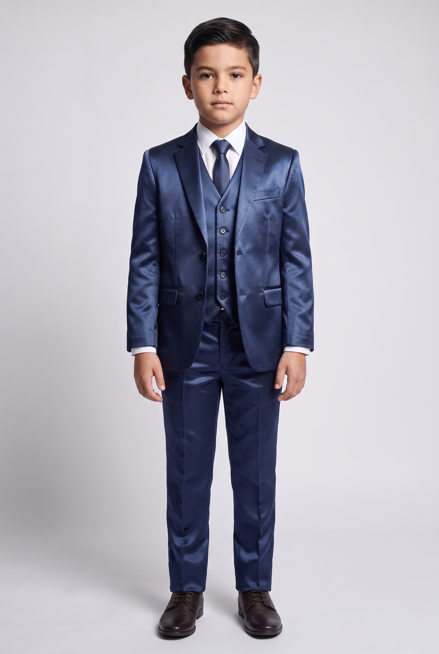 Colete Infantil Slim Italiano Poliviscose - Azul Índico