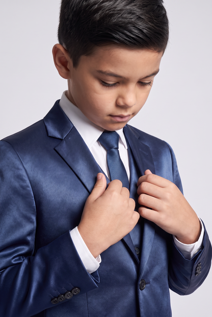 Colete Infantil Slim Italiano Poliviscose - Azul Índico