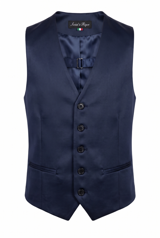 Colete Infantil Poliviscose Azul Marinho - ghost
