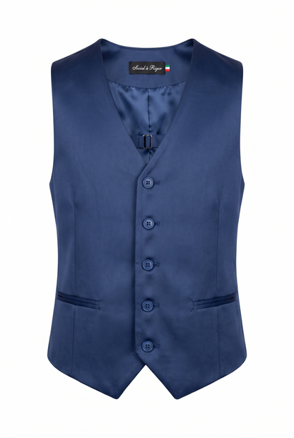 Colete Infantil Poliviscose Azul Indico - ghost