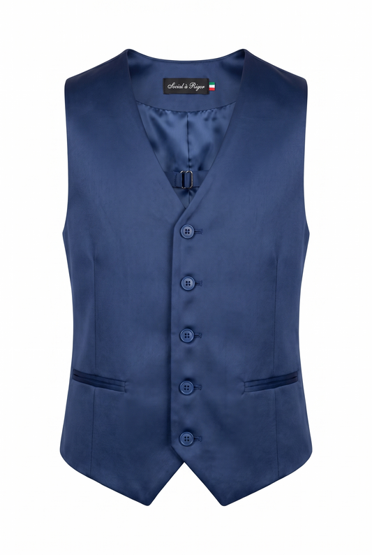 Colete Infantil Poliviscose Azul Indico - ghost
