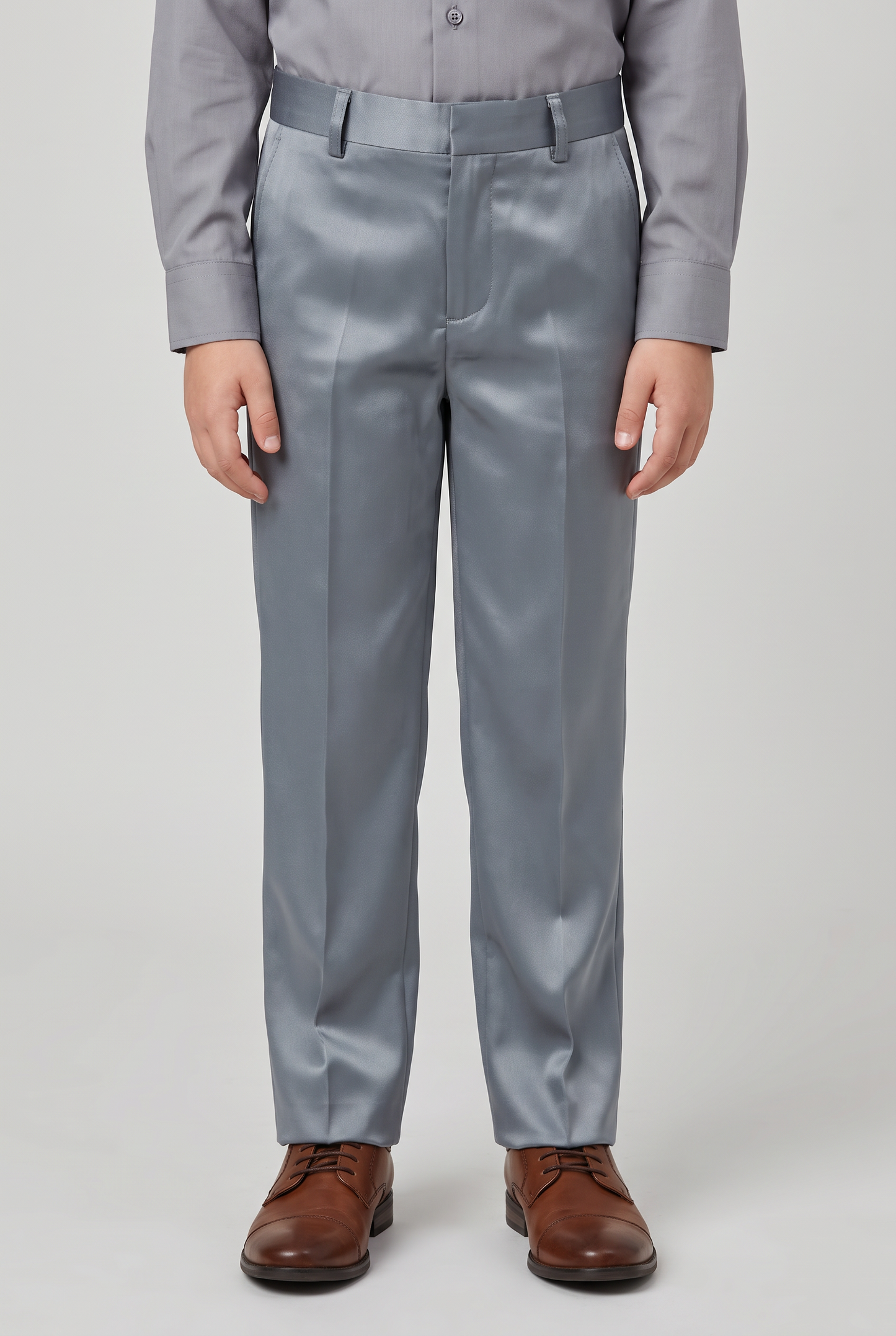 Calça Infantil Slim Italiano Poliviscose - Cinza Médio