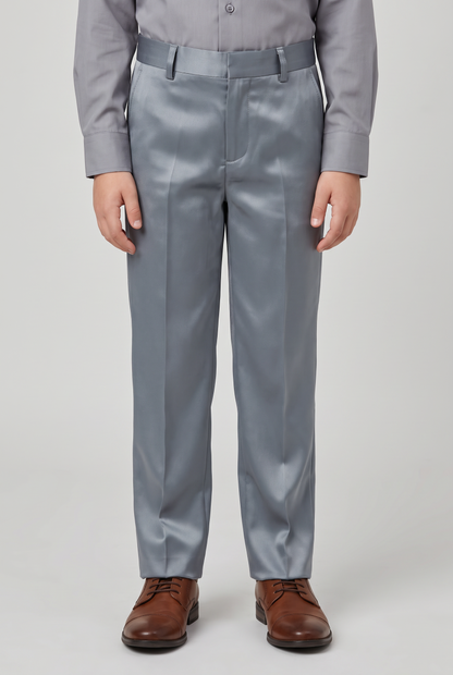 Calça Infantil Slim Italiano Poliviscose - Cinza Médio