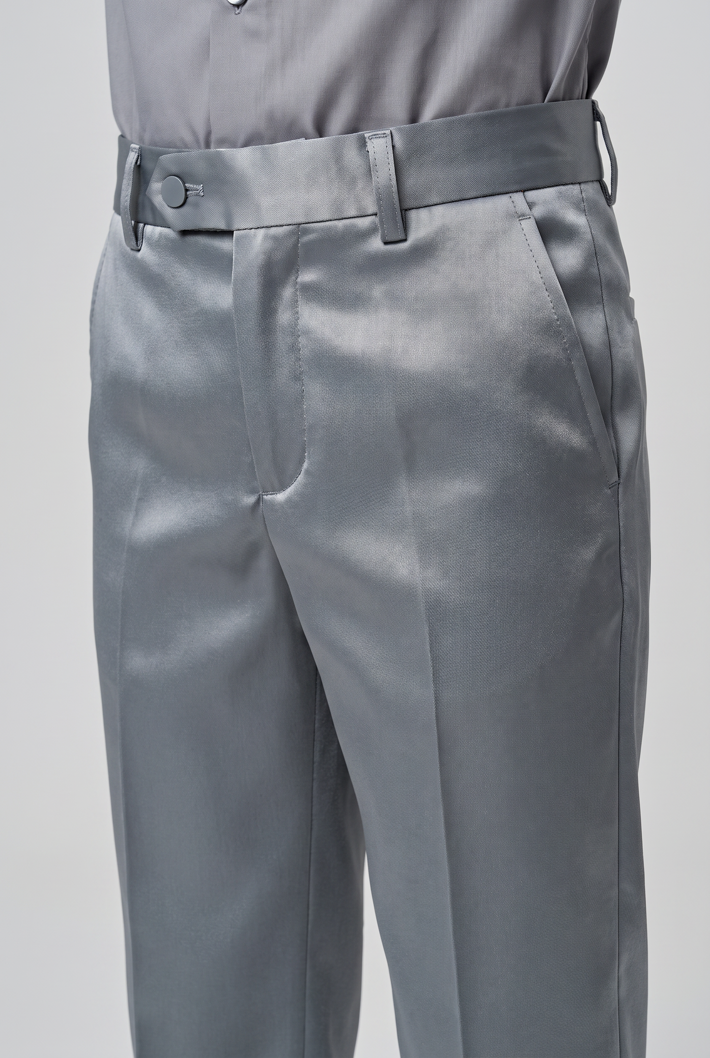 Calça Infantil Slim Italiano Poliviscose - Cinza Médio