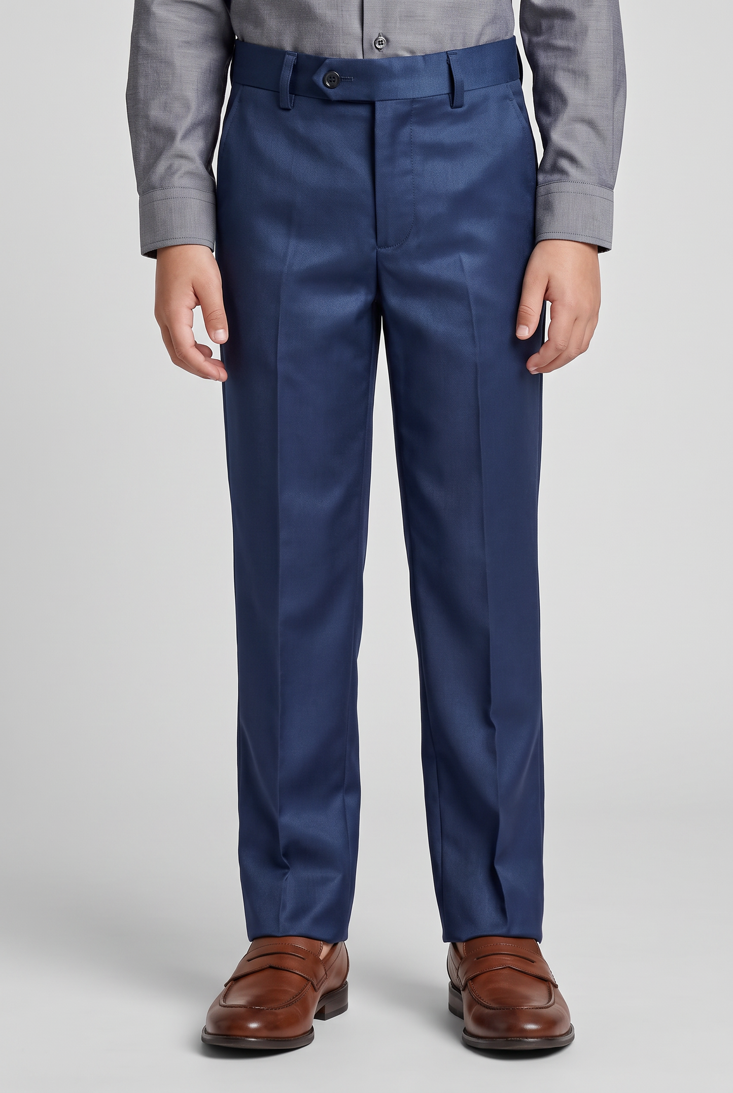 Calça Infantil Slim Italiano Poliviscose - Azul Índico