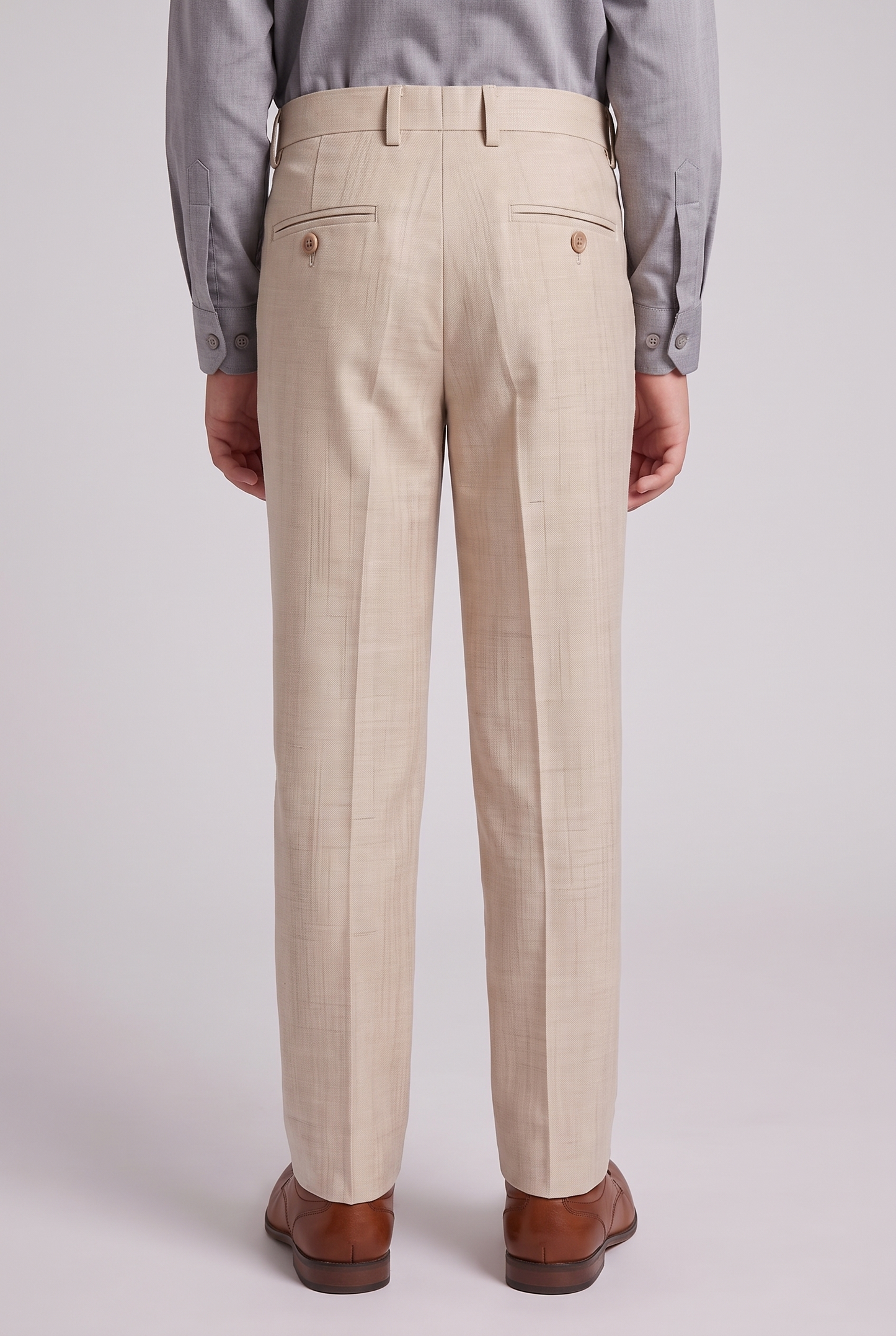 Calça Infantil Slim Italiano Melange - Bege