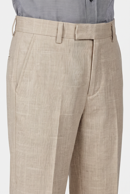 Calça Infantil Slim Italiano Melange - Bege
