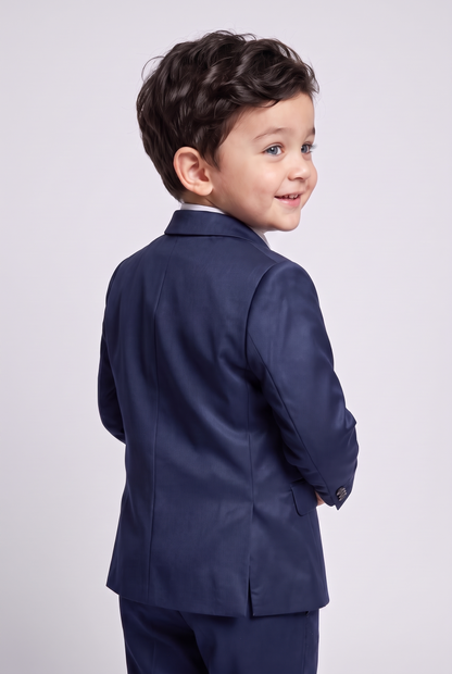 Nicolas terno infantil poliviscose azul marinho - costas