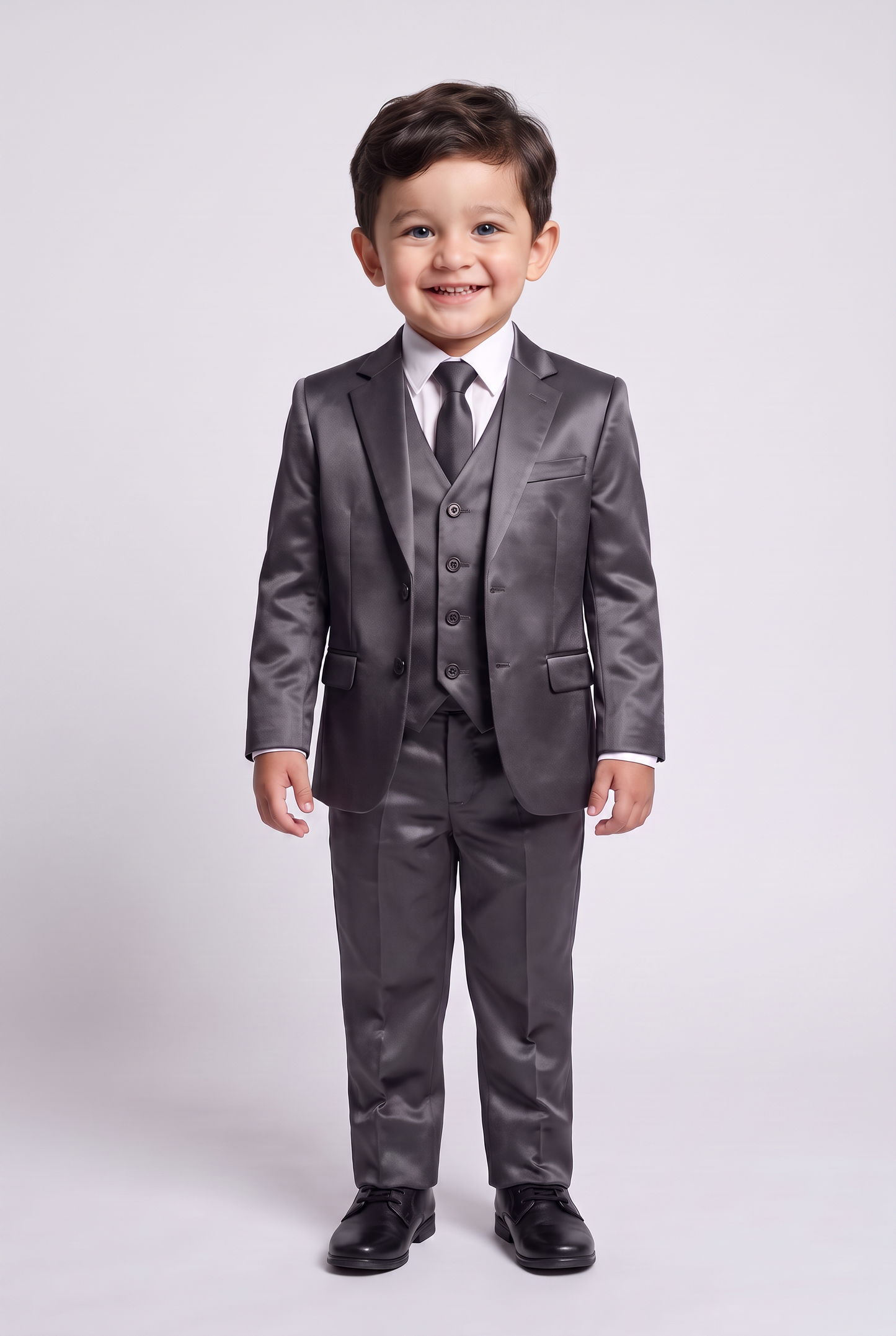 Nicolas terno infantil poliviscose chumbo - corpo inteiro