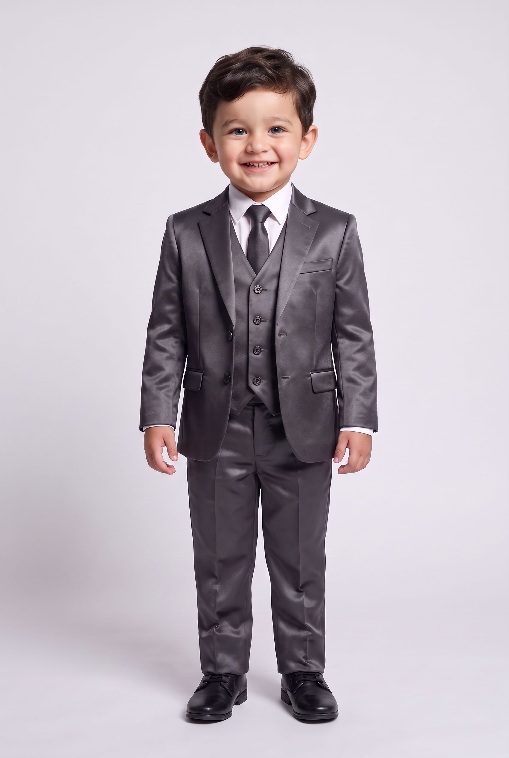 Nicolas terno infantil poliviscose chumbo - corpo inteiro