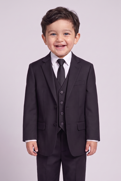 Terno Infantil Microfibra Preto - Nicolas