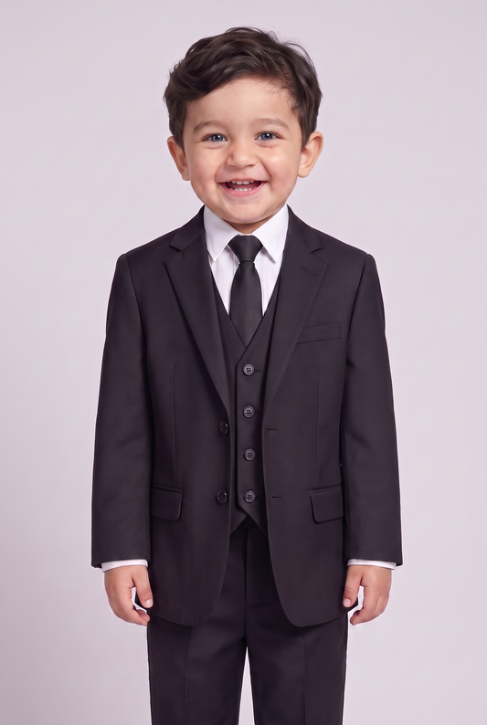 Terno Infantil Microfibra Preto - Nicolas