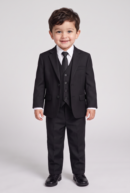 Terno Infantil Microfibra Preto - Nicolas