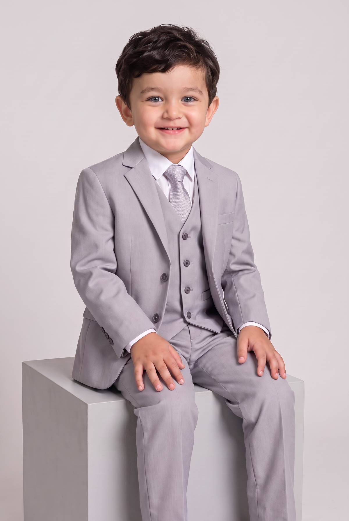 Terno Infantil Microfibra Cinza Claro - Nicolas