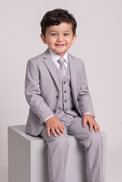Terno Infantil Microfibra Cinza Claro - Nicolas