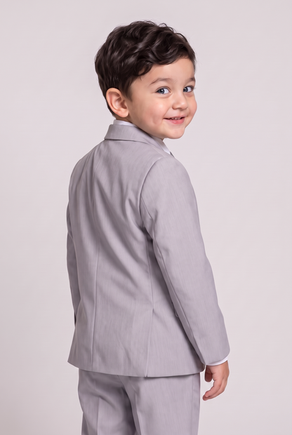 Terno Infantil Microfibra Cinza Claro - Nicolas