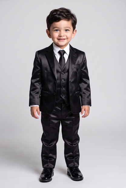 Nicolas terno infantil prada preto corpo inteiro