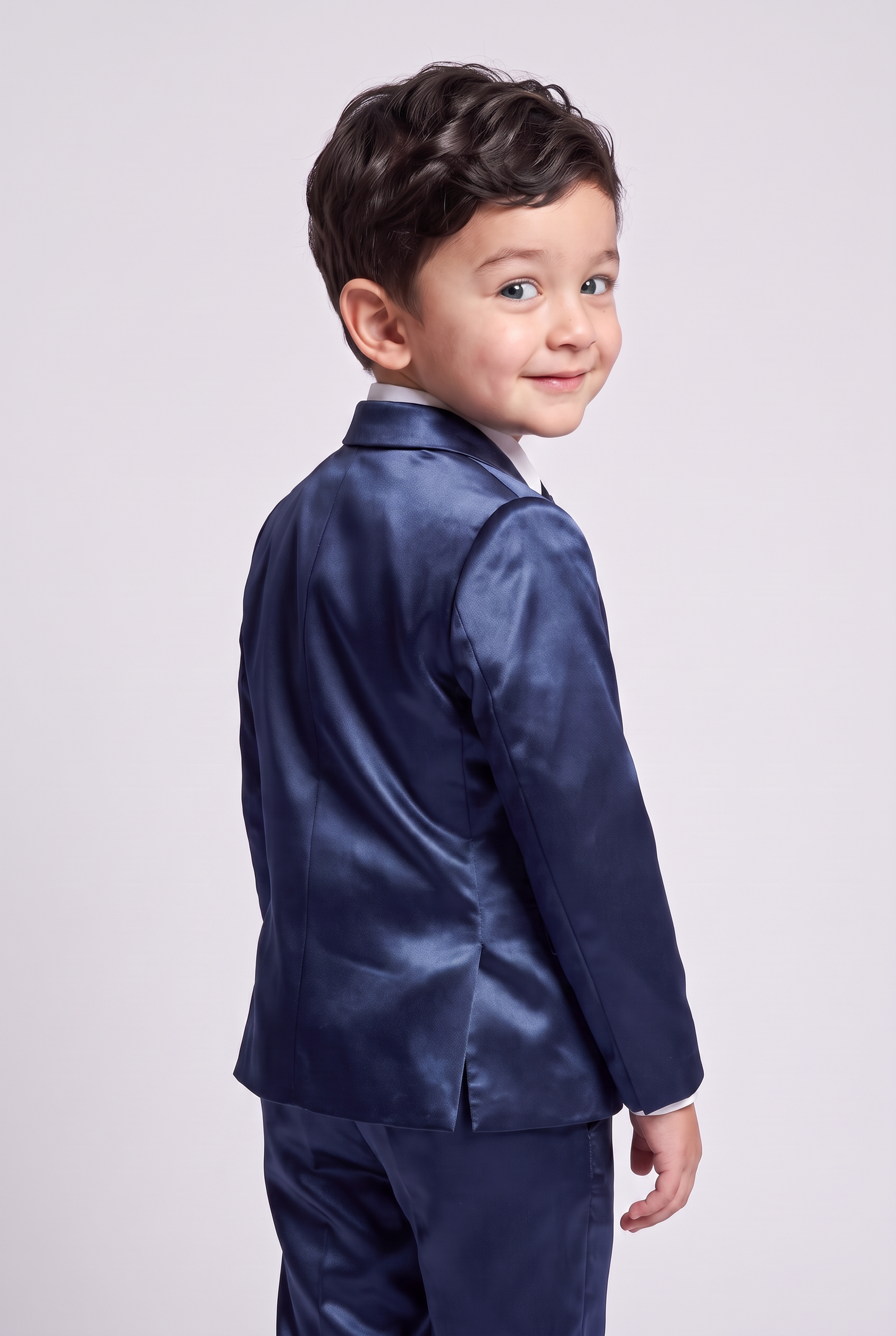 Nicolas terno infantil prada azul marinho costas